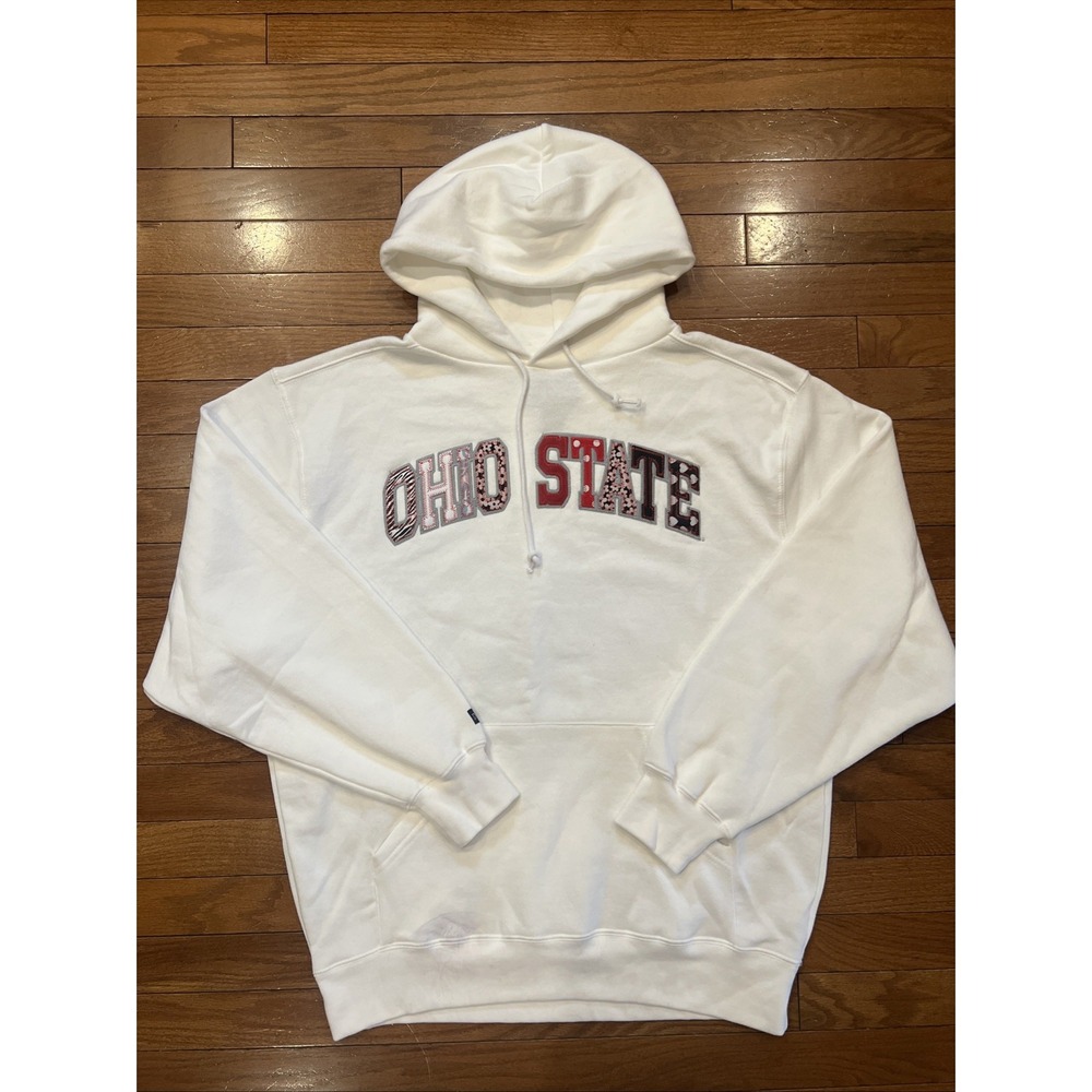 Jansport NCAA The Ohio State University Buckeyes White Hoodie Sweatshirt Large L